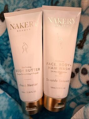 Nakery Beauty  skin toning body Butter & face body hair wash combo NEW X2